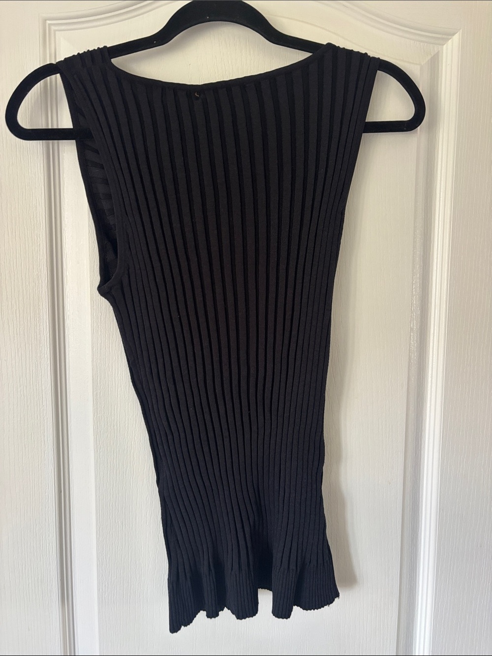 Black Ribbed Tank Top - Picture 4 of 4